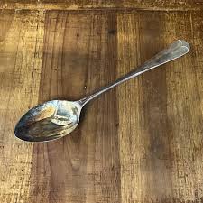 Vintage large silver plated serving spoon – THE ANTIQUE YARD