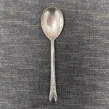 antique silver small serving spoon - art deco – fort & field