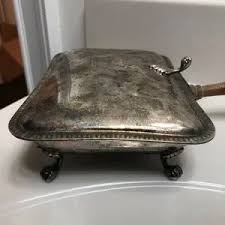 Vintage | Other | Vintage Silver Plated Silent Butler Hinged ...