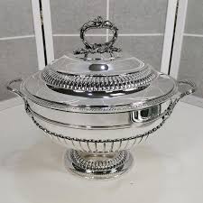 Italian XXI Century Sterling Silcer Soup Tureen in Queen Ann ...