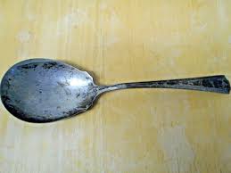 Electroplated Zinc Silver-Plated Serving Spoon and Fork Made ...