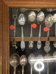 Sold at Auction: Large Group Of Souvenir Spoons In Display Case