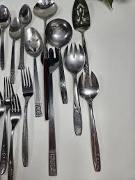 CLOSEOUT 60-piece Lot Mismatch MCM Silverware Pieces // 9 Place Settings Plus Serving Utensils - Etsy