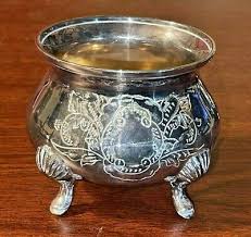 Vintage Beautiful Silver Plated Footed Sugar and Creamer Floral Design | eBay