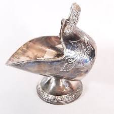 Vintage Silver Tone Sugar Scuttle Dish Ornate Distressed | eBay