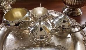 Sold at Auction: Silver Plate Tea Set Lot & Tray Gorham ...