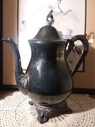 Vintage Pilgrim Silverplate Tea Coffee Pot With Floral Design ...