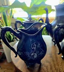 Antique Columbia Silver Co 4 Piece Tea Service Set ...