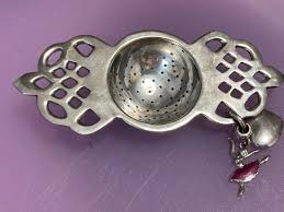 Vintage Silverplate Tea Strainer, Decorative Tea Cup Tea Bag ...