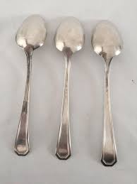 Vintage Silver Plate Table Spoons - Set of 3 | Chairish