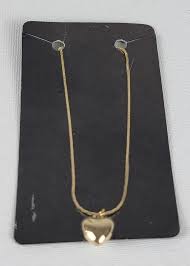 Vtg. Made In Korea Heart Charm Bracelet Gold-Tone 7.5" Snake ...