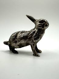 Collectable Small Brass Rabbit Hare, Cute Solid Brass Rabbit ...