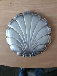 Antique Monogram Art Deco Weildlich Brothers Shell Silverplate Serving Tray | eBay