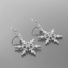 925 Sterling Silver Fine Jewelry Dangling Winter Snowflake ...