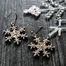 Holidays, Let It Snow - Dangle Earrings with Large Silver ...