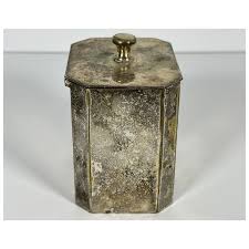 Silver Plated Monogrammed Tea Caddy FREE SHIPPING!. For Sale at Ruby Lane
