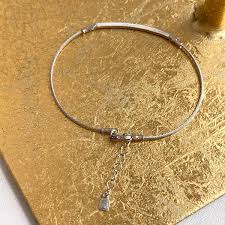 14KT White Gold Cable Twist .26 CT Diamond Bar Thin Stacking ...