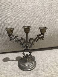 Two Vintage Interpur 5" tall Brass Mini Triple Candle Holders Candelabra Italy | eBay