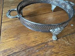 Antique Silverplate Round Serving Dish Grape Motif and ...