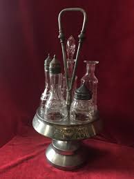 JAMES W TUFTS Victorian Silver Plate Condiment Set Cruet ...