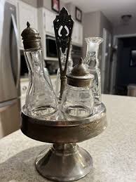 Racine Silver plate 5 bottle cruet set 308 | eBay