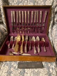 Vintage Nobility Caprice Silverware Flatware Set w/ Storage Chest Box - 59 PC | eBay
