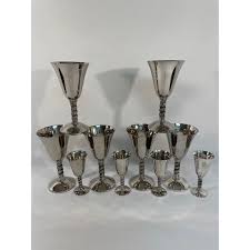 Vintage Silverplated Spanish Roma Wine and Aperitif Goblets ...
