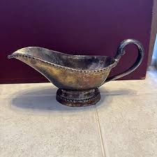 Holiday Entertaining Silver Gravy Boat Made in India R.R ...