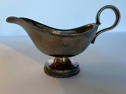 Silver Plated Footed Gravy Server / Gravy Boat - Vintage - Etsy