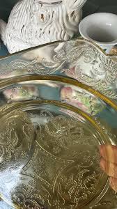 Vintage Depression Glass Plates - Madrid Pattern – The House ...
