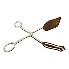 Mid Century Silver Plate Dessert/Roll Tongs | Chairish