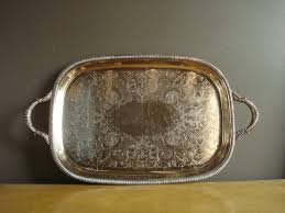 Crescent Silver Vintage Tray - Etsy
