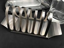 Vintage Breakfast Set: Glass Butter Dish, Toast Rack & Jam ...