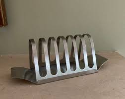 Vintage Stainless Steel Six Slice Toast Rack: Retro ...