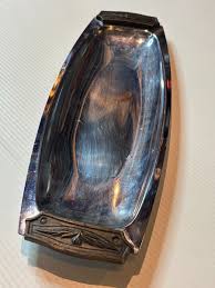 Vintage MCM Kromex Serving Bread Chrome Tray Mid Century Acrylic Wood Handles | eBay