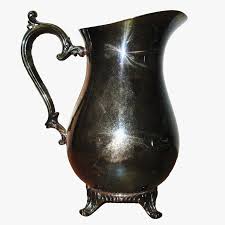 Wm Rogers Water Pitcher Beverage Server Silverplate PATINA ...