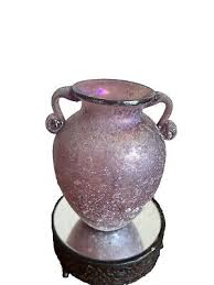 MURANO GLASS SCAVO ITALIAN AMETHYST VINE AMPHORA VASE | eBay