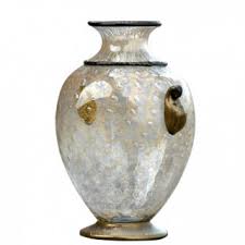 Murano Glass vase clear amphorae design | Italian style