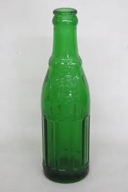 Emerald Green Boone Rock Glass Bottle | Chairish