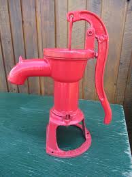 BEAUTIFUL Vintage BROCKVILLE Cast Iron RED Hand ...