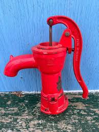 Vintage Cast Iron Water Pump Tool Great Old RED Color Garden ...