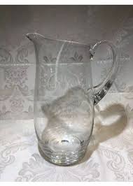 CRYSTAL GLASS CARAFE PITCHER 10-1/2" | eBay