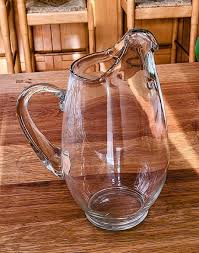 Vintage Collectible Large MCM Pitcher Holds 10 Cup Crystal ...