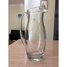 Contemporary Bloomingdales Serving Glass Pitcher | Chairish