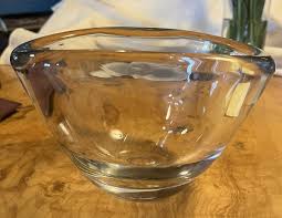 FOSTORIA Clear ART GLASS Sweden Bowl Vase 8 X 6 X 5 GORGEOUS ...