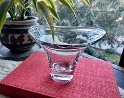 Asymmetrical Orrefors Glass Bowl, MCM Art Glass, Heavy ...