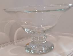 Vintage Clear Glass 10" Pedestal Centerpiece Bowl | eBay