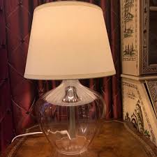 Vintage IKEA hand made pink Rubbed glass modern table lamp w ...