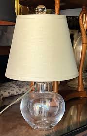 Contemporary Restoration Hardware Glass Table Lamp With New ...
