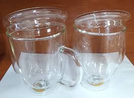 LeTho Glass Mug with Handle & No Handle (2) Set ...